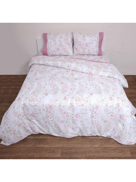 Anna Riska Σετ Πάπλωμα Υπέρδιπλο 220x240 Border 3002 Pink