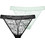 Dorina Anika Γυναικείο Sexy String με Δαντέλα Μαύρο Τιρκουάζ FXST0008LA141-2X0379