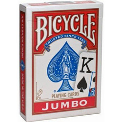 Bicycle Jumbo Τράπουλα Πλαστικοποιημένη Κόκκινη 1004380