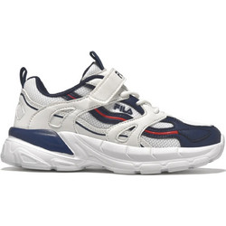 Fila Memory Hoppie Παιδικά Sneakers Λευκά Navy Μπλε 3YF51010-120
