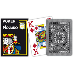 Modiano Texas Poker Τράπουλα Πλαστική Μαύρη 01.01.826