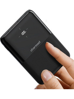 Charmast W1150 Power Bank 10000mAh 20W με Θύρα USB-A & Θύρα USB-C Quick Charge 3.0 & Power Delivery Black