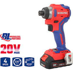 Workpro WP390102 Παλμικό Κατσαβίδι Μπαταρίας Brushless 20V 2x2Ah