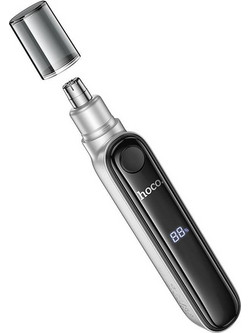 Hoco Trimmer Μηχανή Ανδρική Επαναφορτιζόμενη Μύτης Φρυδιών & Αυτιών Metal Gray
