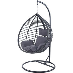 Nextdeco Nadin Κρεμαστή Κούνια Φωλιά Wicker Γκρι 32799-2