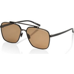 Porsche Design P8937 A Ανδρικά Γυαλιά Ηλίου Aviator Μεταλλικά Μαύρα με Καφέ Φακό