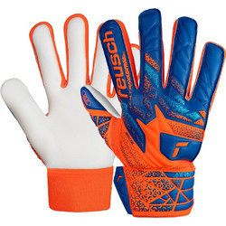 Reusch Attrakt Starter Solid Παιδικά Γάντια Τερματοφύλακα με Προστατευτικά Μπλε Πορτοκαλί 5472511-2290