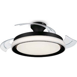 Philips Bliss 929004081701 Ανεμιστήρας Οροφής με Φως & Τηλεχειριστήριο Μαύρος