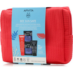 Apivita Bee Sun Safe Hydra Sensitive Soothing SPF50 50ml + Black Detox Cleansing Gel 50ml + Sea Lavender Face Mask 2x8ml