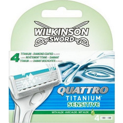 Wilkinson Sword Titanium Ξυραφάκι μιας Χρήσης με 5 Λεπίδες & Λιπαντική Ταινία 4τμχ