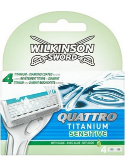 Wilkinson Sword Titanium Ξυραφάκι μιας Χρήσης με 5 Λεπίδες & Λιπαντική Ταινία 4τμχ