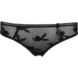 Playboy Γυναικείο Slip με Δαντέλα Μαύρο P471A-0071