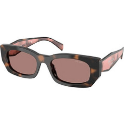 Prada PRB05S 23A60B Γυναικεία Γυαλιά Ηλίου Πολυγωνικά Κοκάλινα Ταρταρούγα με Καφέ Φακό