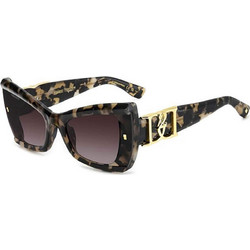 Dsquared2 D20170S 0863X Γυναικεία Γυαλιά Ηλίου Cat Eye Κοκάλινα Μαύρα με Μαύρο Φακό