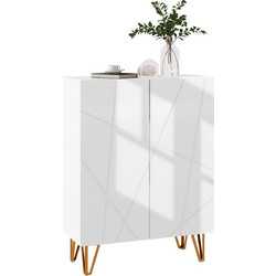 HOMCOM Παπουτσοθήκη Ξύλινη Λευκή M72xΠ31.5xY95cm 837-469V80WT