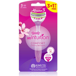 Wilkinson Sword Xtreme 3 Comfort Cherry Blossom Γυναικείο Ξυραφάκι μιας Χρήσης με 3 Λεπίδες & Λιπαντική Ταινία 4τμχ