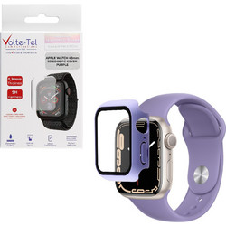 Volte-Tel Πλαστική Θήκη Tempered Glass για Apple Watch 4 / 5 / 6 / SE 40mm Μωβ