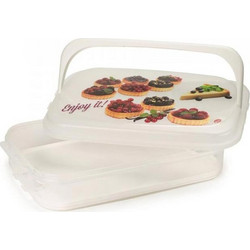 AriaTrade Muffins & Cupcakes Δοχείο Φαγητού Πλαστικό 7lt Λευκό