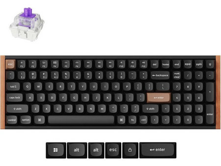 Keychron K4 HE Special Edition Ασύρματο Μηχανικό Gaming Πληκτρολόγιο με Gateron Double-Rail Magnetic Nebula Διακόπτες RGB Black