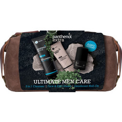 Medisei Panthenol Extra Ultimate Men Care Face & Eye Cream 100ml + Deodorant Roll-On 50ml + 3in1 Cleanser 200ml