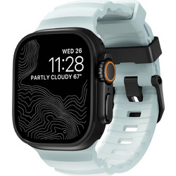 Nomad Rocky Point FKM Λουράκι Σιλικόνης Black / Icy Blue Glow (Apple Watch 42 / 44 / 45 / 49mm)