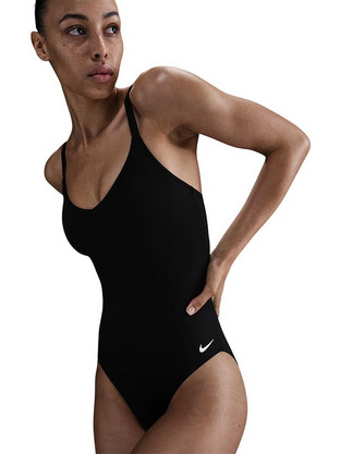 Nike Αθλητικό Ολόσωμο Μαγιό Μαύρο NESSF232-001