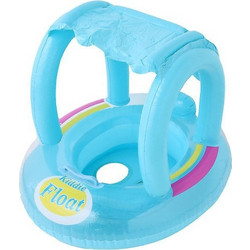 Summer Joy Βρεφικό Σωσίβιο Swimtrainer 65cm με Σκίαστρο για 12+ Μηνών Γαλάζιο FX-138T