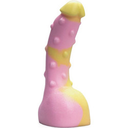 Kiotos Revolt Pink Smash 18 Medium Dildo με Βεντούζα & Όρχεις Κίτρινο Ροζ