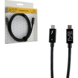 NSP N22 Thunderbolt 4 USB-C to USB-C 100W 1.5m Black 5205308350887