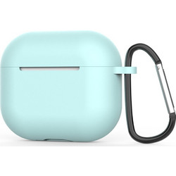 Techsuit Smooth Ultrathin Θήκη Σιλικόνης με Γάντζο για Apple AirPods 4 Γαλάζια
