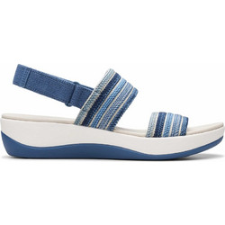 Clarks Aria Stroll Γυναικεία Σανδάλια Ανατομικά Γαλάζια 26177186