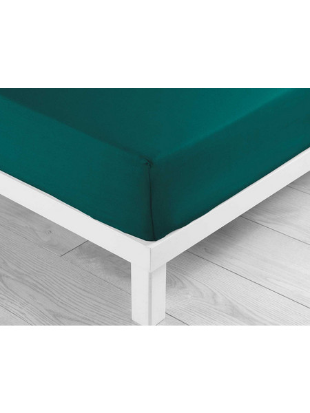 Douceur d'interieur Σεντόνι Μονό Βαμβακερό με Λάστιχο 90x190+30 Emerald Green
