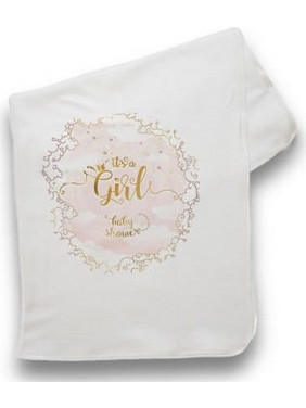 Bonjour Bebe Κουβέρτα Κούνιας Πικέ 100x150 Girl Baby Shower Λευκή