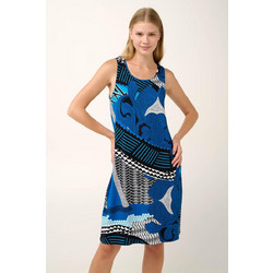 Vamp Mini Καλοκαιρινό Καθημερινό Φόρεμα Μεταξωτό Royal Blue 20962