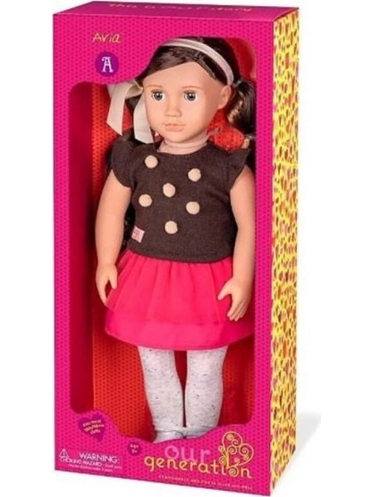 Our Generation Avia with Pom Pom & Polka Dot Tights