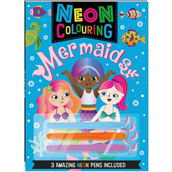 Magic Pattern Colouring Neon Mermaids Σετ Ζωγραφικής 4τμχ