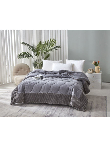 Charalambidis Textiles Κουβερτοπάπλωμα Μονό 160x220 Ανοιχτό Γκρι 10924000102