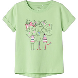 Name It Friendship Παιδικό T-Shirt Κοντομάνικο Lime 13228145
