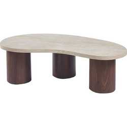 Woodwell LAMBERT Τραπεζάκι Σαλονιού MDF με Ξύλινη Βάση Μ130xΠ70xΥ40cm Ε7698,1
