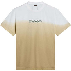Napapijri S-Howard Ανδρικό Αθλητικό T-Shirt Εκρού NP0A4HQC-N1E