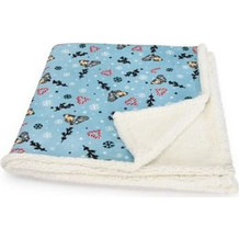 Camon Snowflakes Κουβέρτα Σκύλου Γαλάζια Λευκή 130x120cm