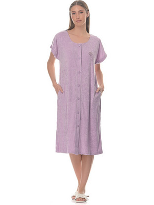 PNN Nightwear Midi Καλοκαιρινό Καθημερινό Φόρεμα Λιλά 0233-1037