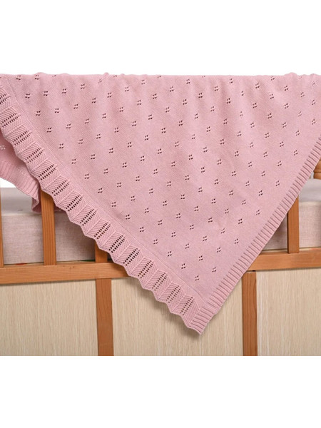 Liolios Home 2670 Bunny Κουβέρτα Αγκαλιάς Πλεκτή 80x100 Ροζ