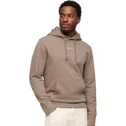 Superdry Micro Logo Graphic Ανδρικό Αθλητικό Φούτερ με Κουκούλα Εκρού M2013518A-1PC