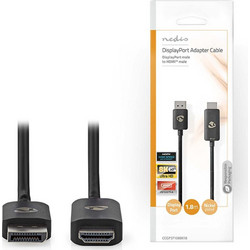 Nedis Καλώδιο DisplayPort to HDMI Male 1.8m Black CCGP37108BK18