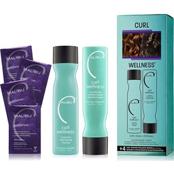 Malibu C Curl Wellness Σετ Θεραπείας Μαλλιών Conditioner 266ml + Μάσκα 4x5gr + Σαμπουάν 266ml