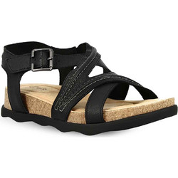 Clarks Δερμάτινα Γυναικεία Σανδάλια Ανατομικά Μαύρα 26165257