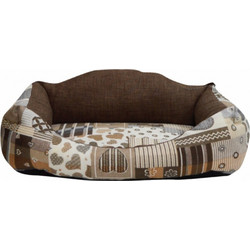 Madpet Deluxe Καναπές Κρεβάτι Σκύλου Καφέ Μπεζ 55x43cm