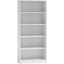 Topeshop R80 Βιβλιοθήκη 80x30x182cm Λευκή