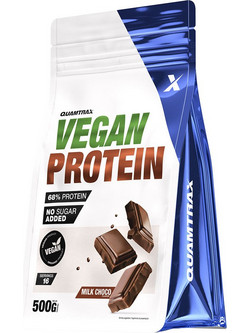 Quamtrax Vegan Milk Chocolate Φυτική Πρωτεΐνη Χωρίς Λακτόζη 500gr